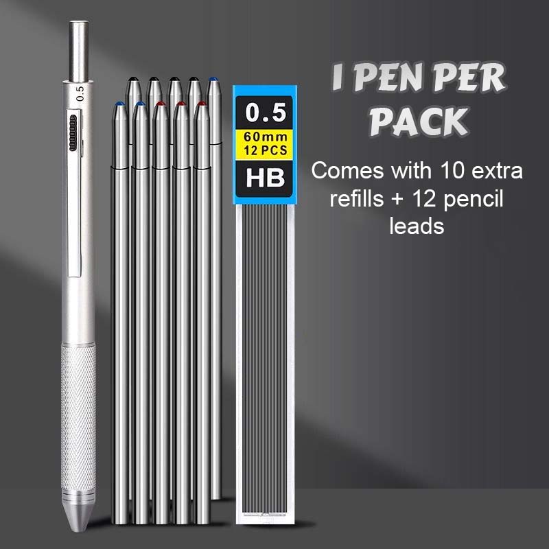 🖊️ Der smarte Minimalist: 4-in-1-Metallkugelschreiber mit Schwerkraftsensor