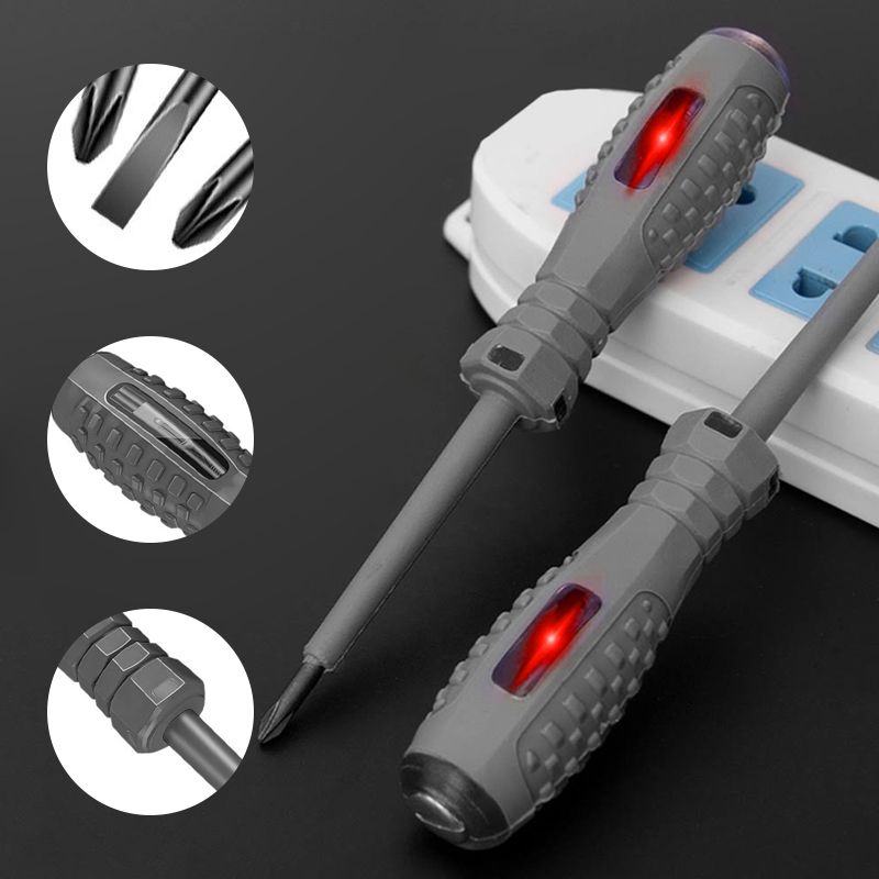 2-in-1 Drehmomentstarker magnetischer Schraubendreher Elektrizitätsdetektor