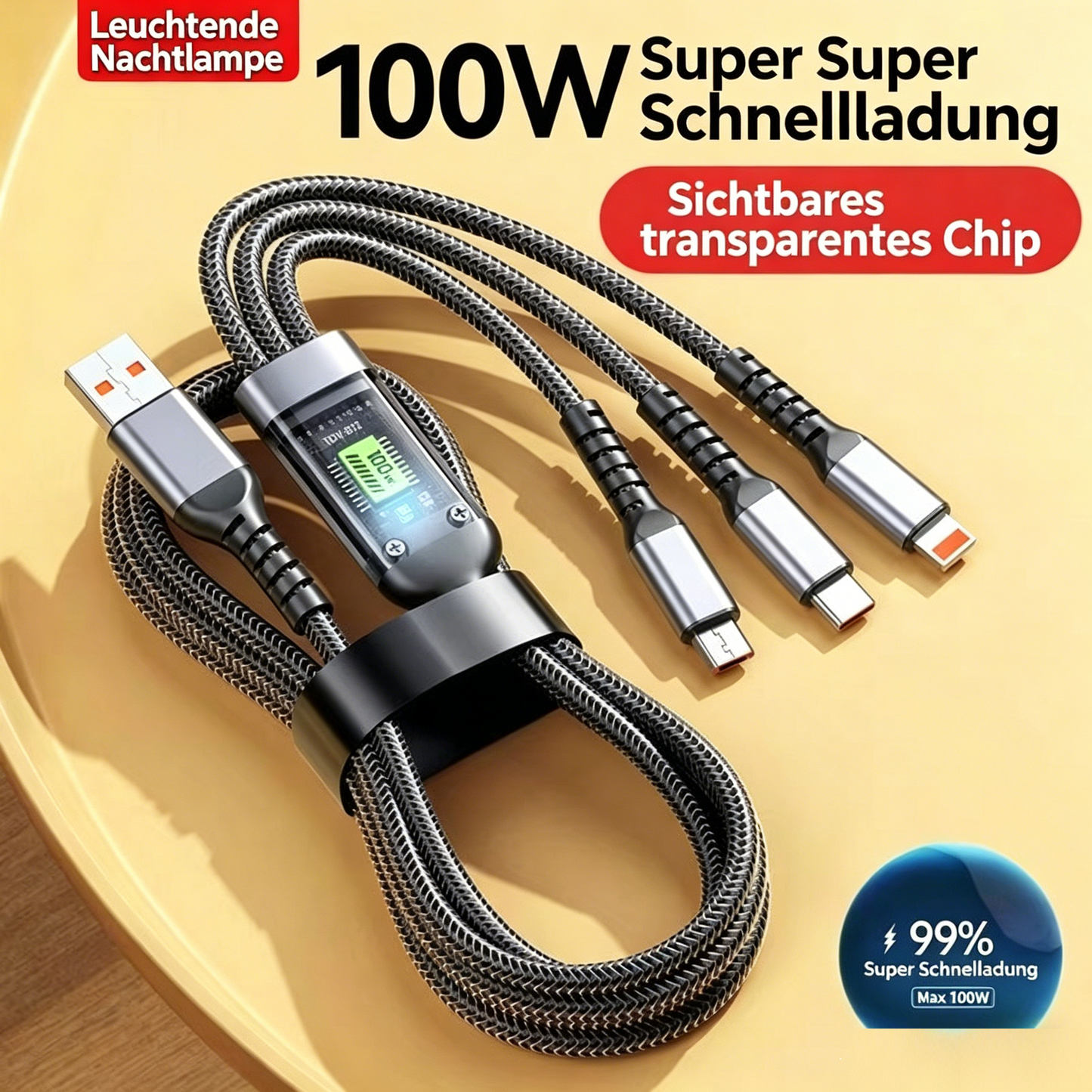 ⚡140W Super-Schnellladegerät mit KI automatischer Abschaltung – USB-C PD3.1 – Intelligenter Batterieschutz – Universell für iPhone, MacBook & Tablets