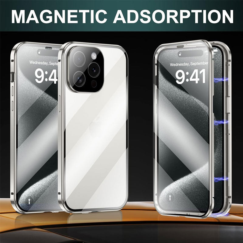 Doppelseitige magnetische Handyhülle mit Kippschutz