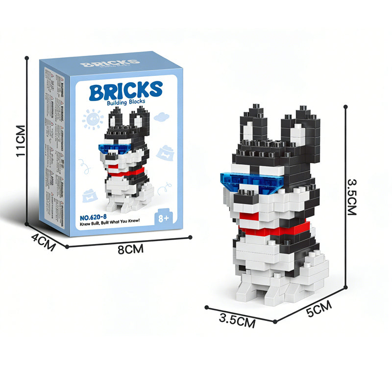 Niedliche Haustier-Mikropartikel-Bausteinmodelle 🐶🐱🧩