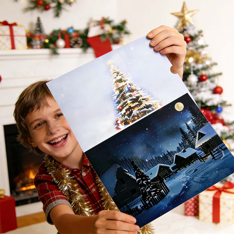 Temperaturempfindliche Weihnachtskarten
