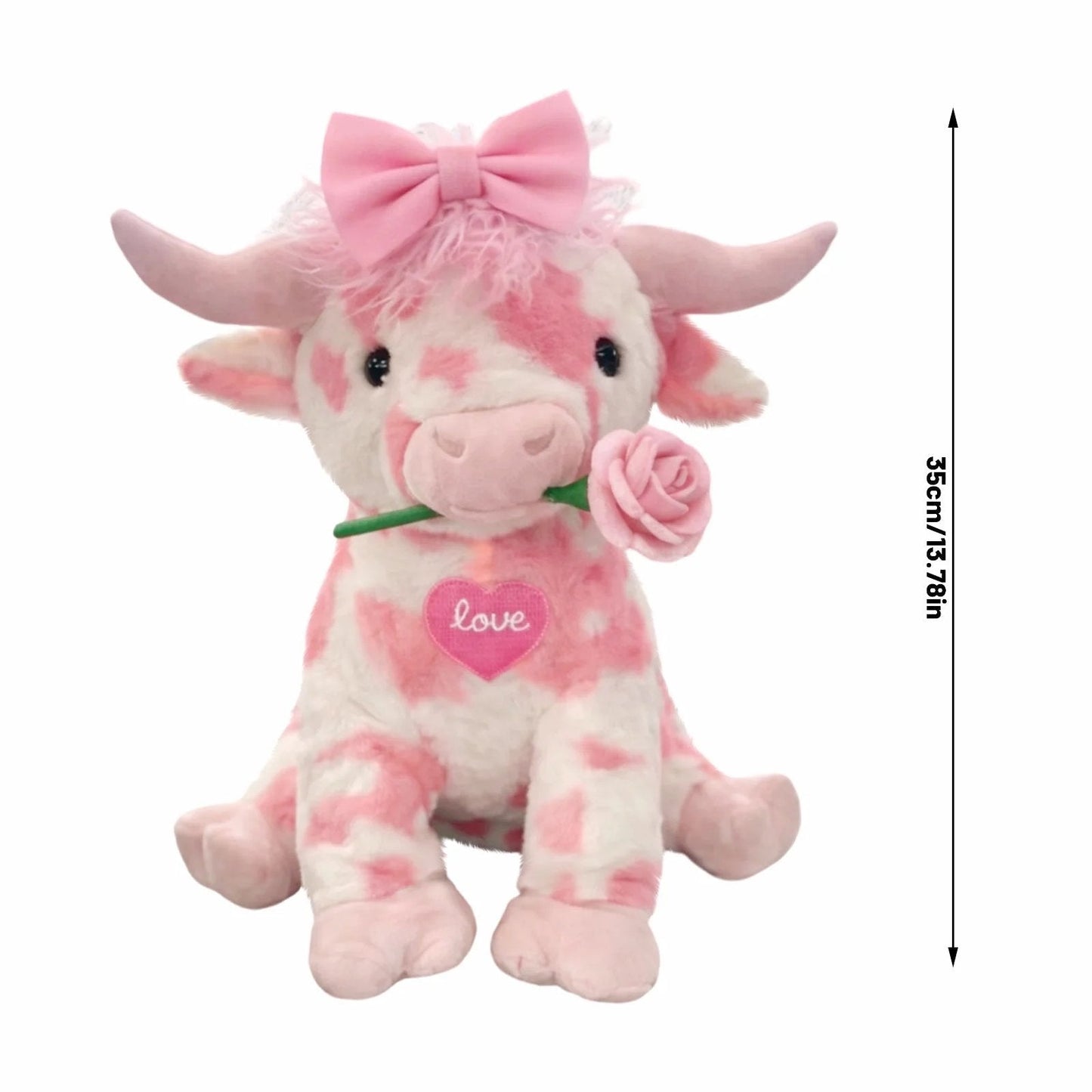 🔥Letzter Tag 49 % Rabatt💘🐮Entzückendes rosa Hochlandkuh-Plüschtier
