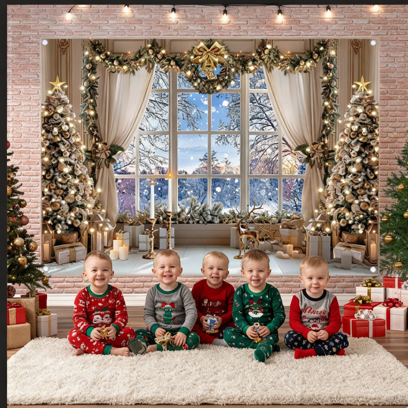 🎄 Weihnachts-Schneelandschaft als Hintergrund