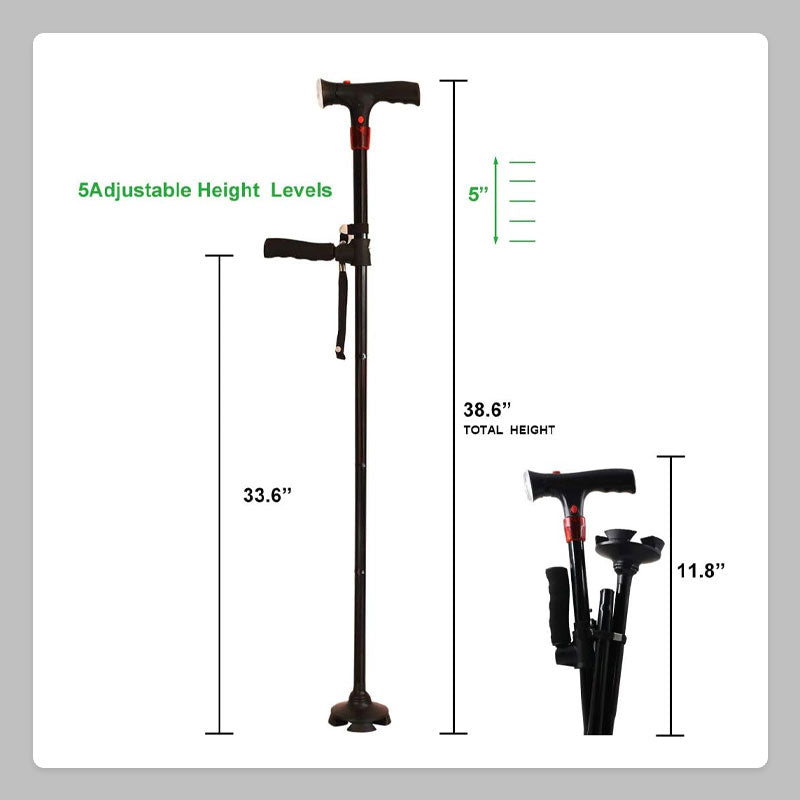 Alarm-LED-Doppelhandgriff-Seniorenstock