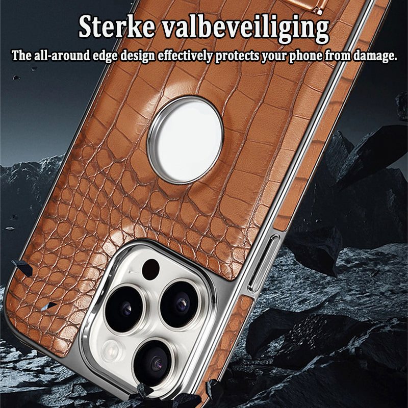 Krokodilleder Unsichtbare Halterung Magnetische Schutzhülle