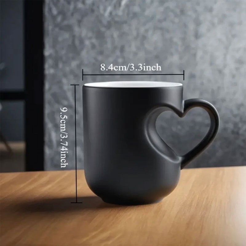 ⏳Nur für kurze Zeit 50 % Rabatt⏰Keramikbecher mit farbwechselndem Herzgriff zum Valentinstag💖☕