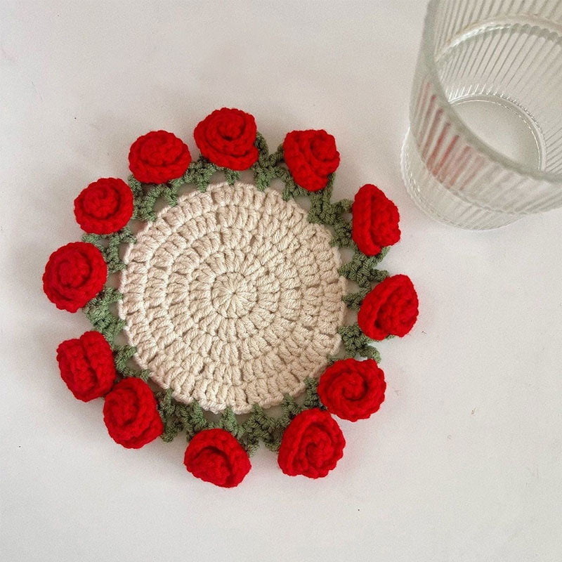 Kreativer Rosenstrauß aus Wolle☕🌹