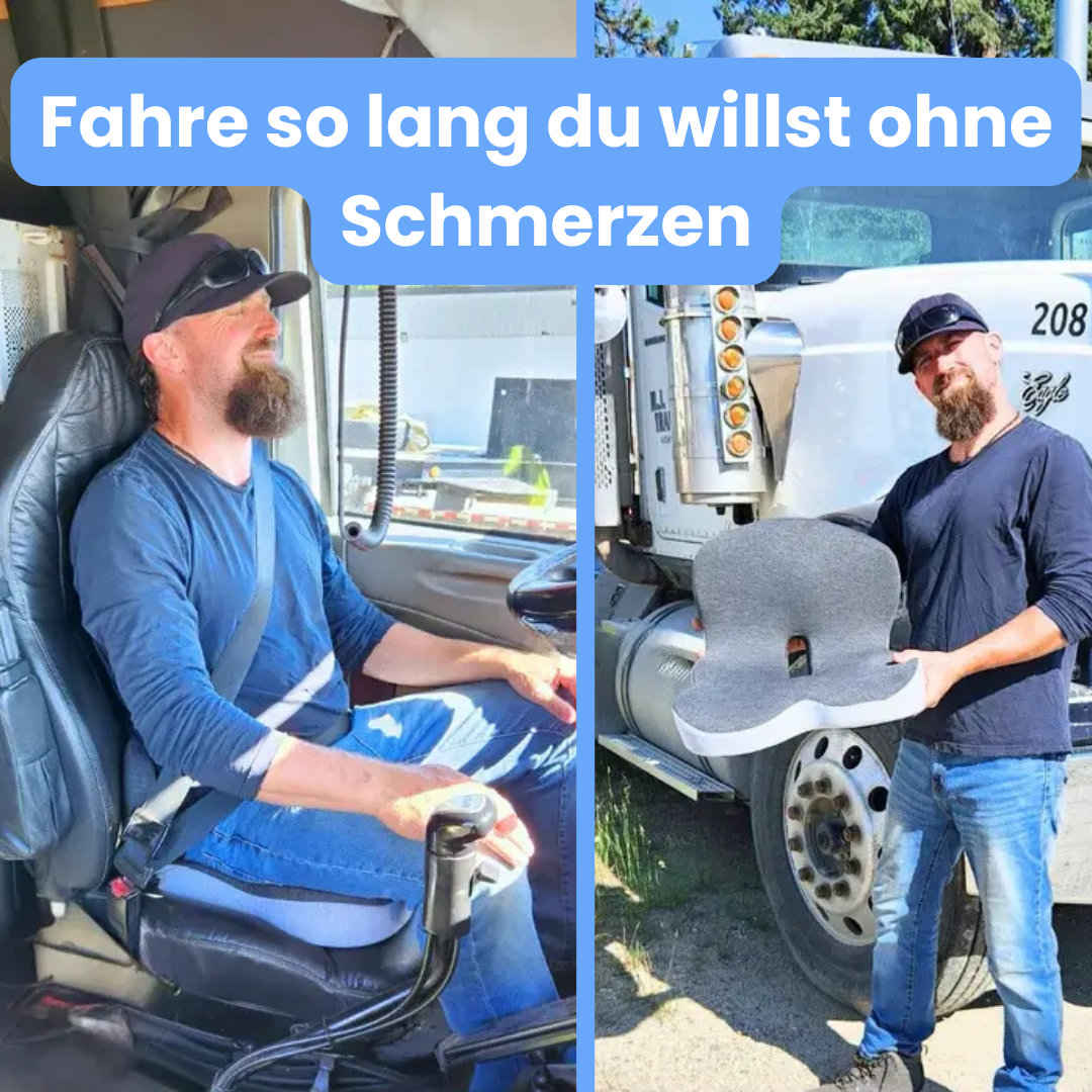Memory-Schaum Sitzkissen mit Rückenlehne – 2-in-1 Komfort