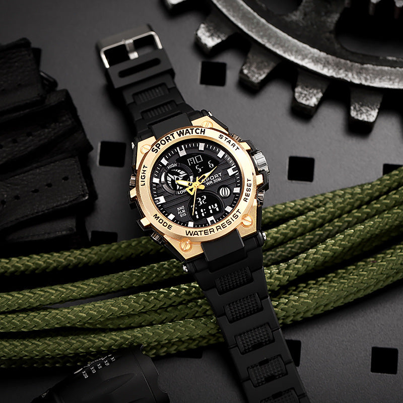 🔥 Wasserdichte, leuchtende Outdoor-Sport-Digitaluhr für Herren mit zwei Displays
