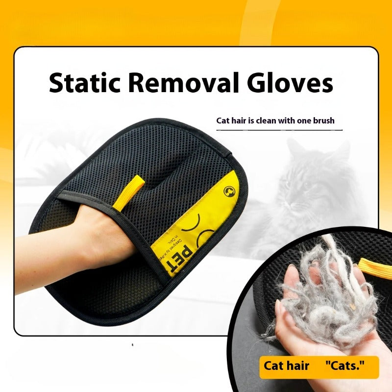 Doppelseitige Handschuhe für die Fellpflege von Haustieren