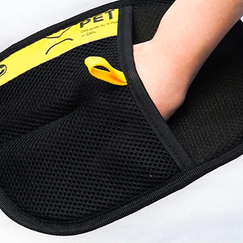 Doppelseitige Handschuhe für die Fellpflege von Haustieren