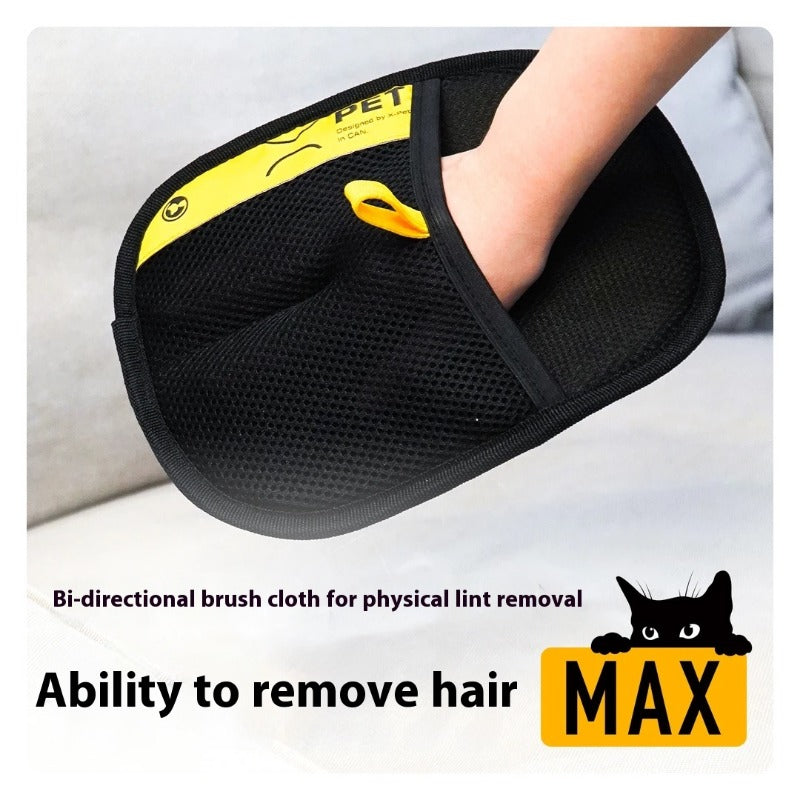 Doppelseitige Handschuhe für die Fellpflege von Haustieren