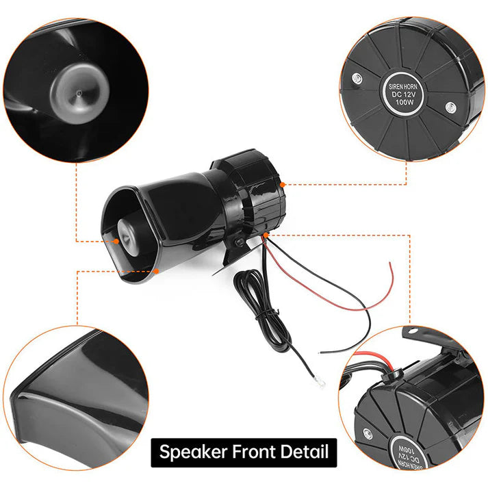 📢Limited Time Half Price-100W Alarm Horn Siren Shouting Speaker🚗