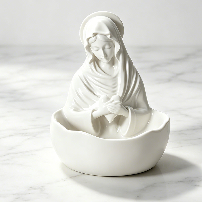 🧕Elegantes Ornament aus Kunstharz: Dekorative Schale mit religiösem Motiv – Tischdekoration