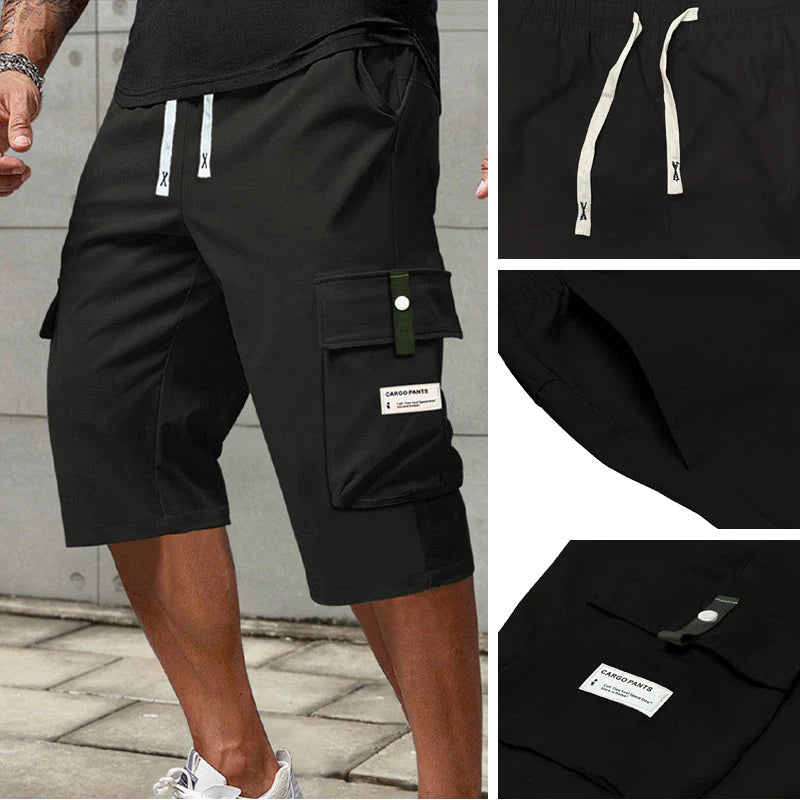✨🔥Lässige 3/4-Cargohose für Herren mit Kordelzug🩳