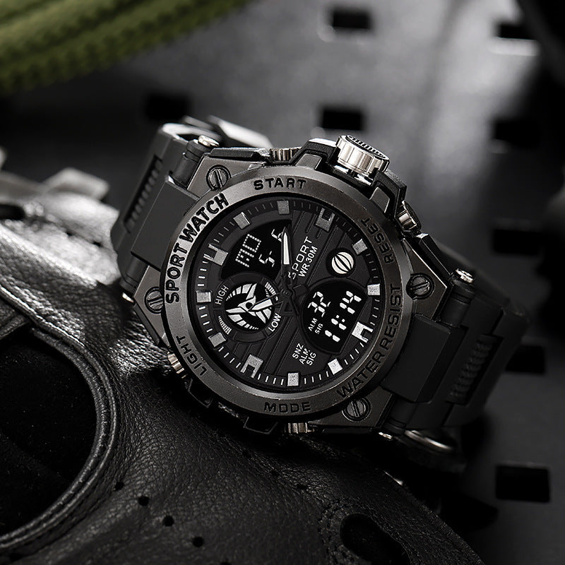 🔥 Wasserdichte, leuchtende Outdoor-Sport-Digitaluhr für Herren mit zwei Displays