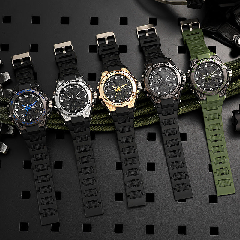 🔥 Wasserdichte, leuchtende Outdoor-Sport-Digitaluhr für Herren mit zwei Displays