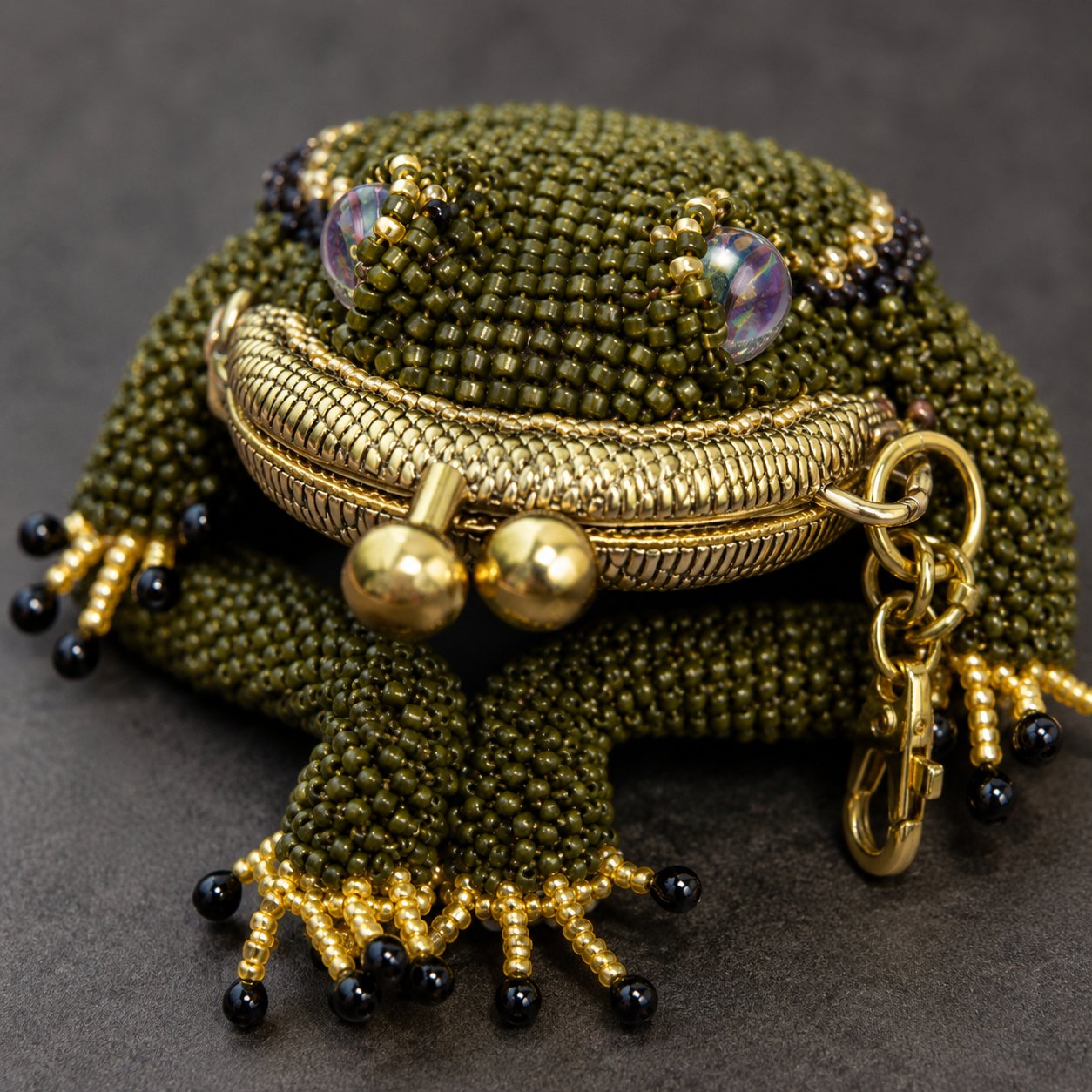 🐸Bezauberndes, handgestricktes Frosch-Geldbörschen