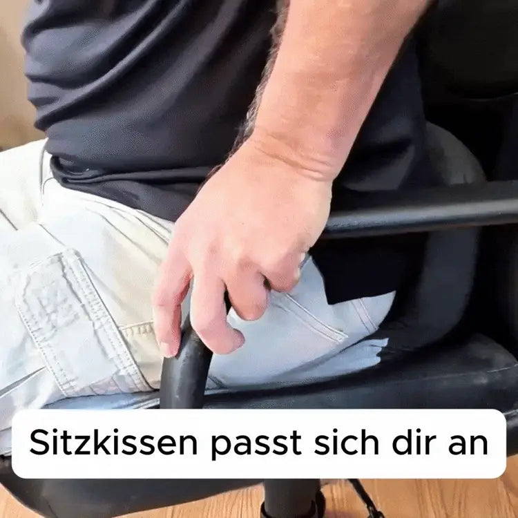 Memory-Schaum Sitzkissen mit Rückenlehne – 2-in-1 Komfort