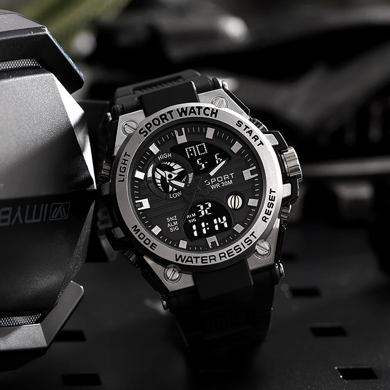 🔥 Wasserdichte, leuchtende Outdoor-Sport-Digitaluhr für Herren mit zwei Displays