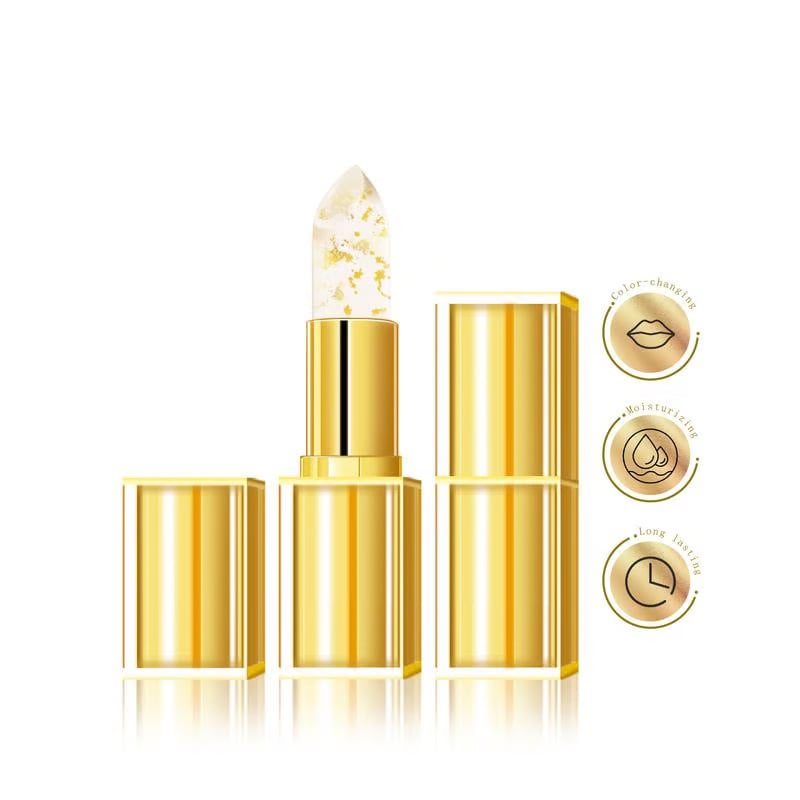 pH-Wert farbwechselnder, goldfarbener Lippenstift / übertragungsfester pH-Lippenstift