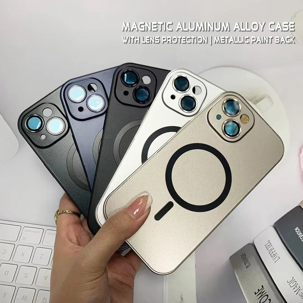 Einfache magnetische Handyhülle aus Metall für das iPhone