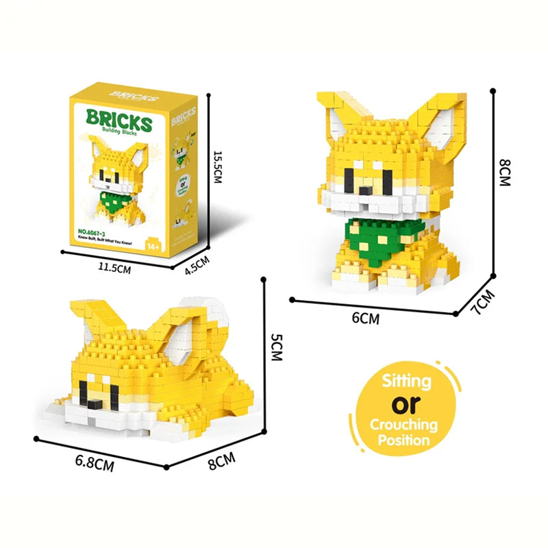 Niedliche Haustier-Mikropartikel-Bausteinmodelle 🐶🐱🧩