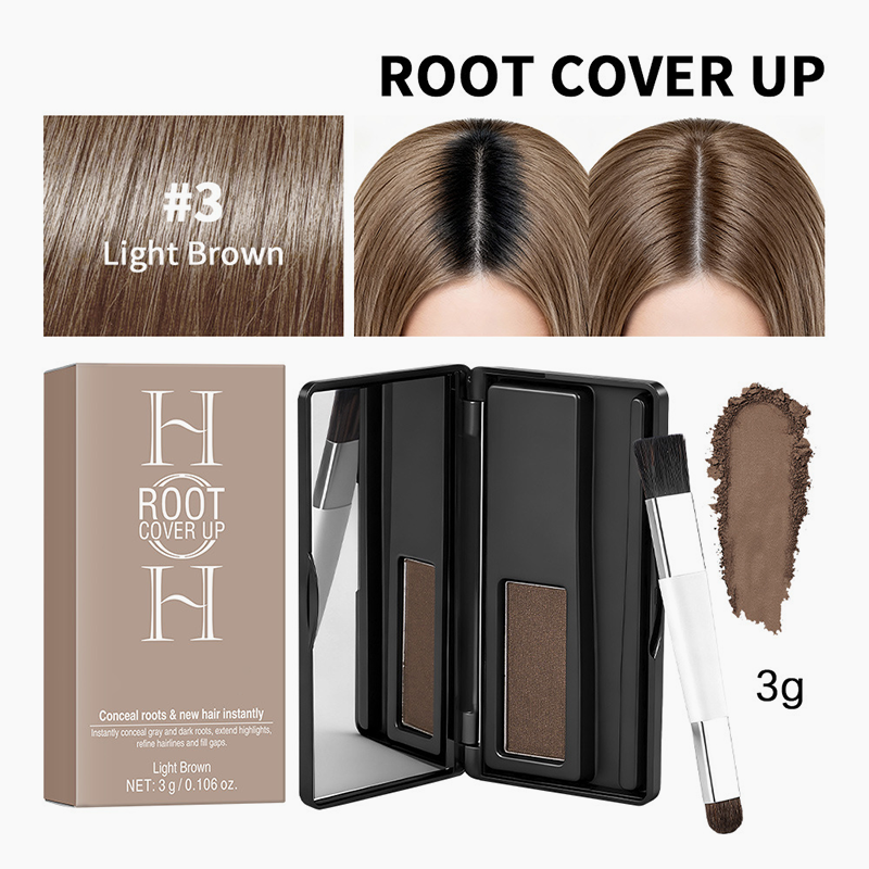 Puder zum sofortigen Ausbessern der Haaransätze & Palette mit Haaransatz-Schattierungen