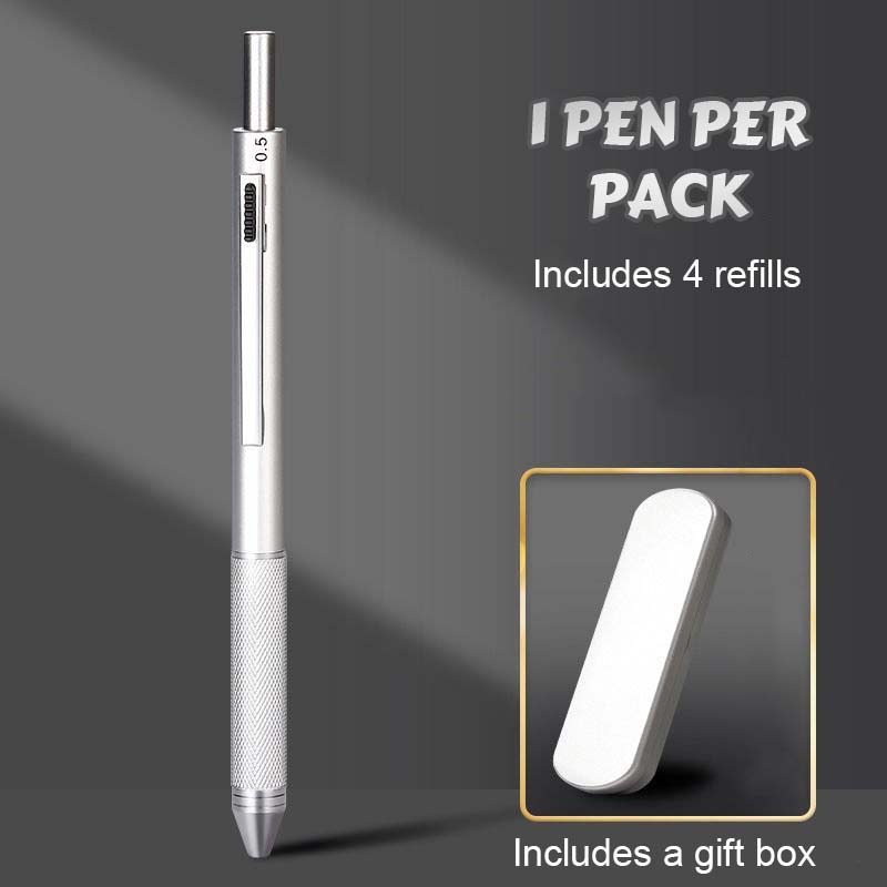 🖊️ Der smarte Minimalist: 4-in-1-Metallkugelschreiber mit Schwerkraftsensor