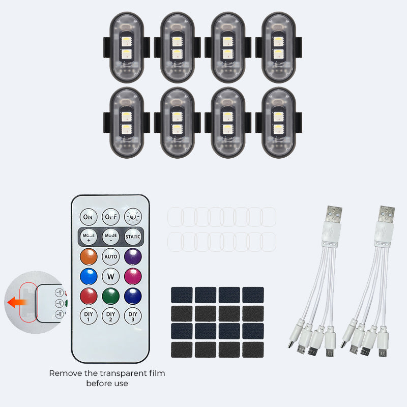 Bunte LED-Innenbeleuchtung für Autos – USB-Aufladung