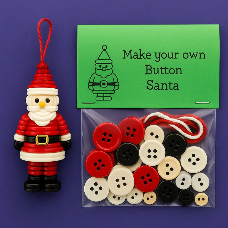 ☃️ DIY Knopf-Schneemann Schmuckset