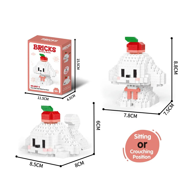 Niedliche Haustier-Mikropartikel-Bausteinmodelle 🐶🐱🧩