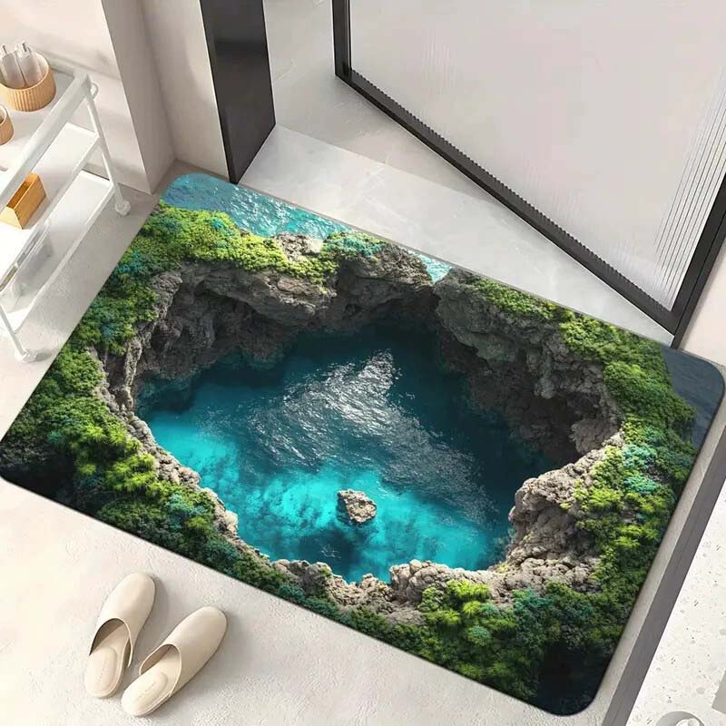 Visuelle Illusion Endless Abyss-Muster HD-bedruckte rutschfeste Türmatte