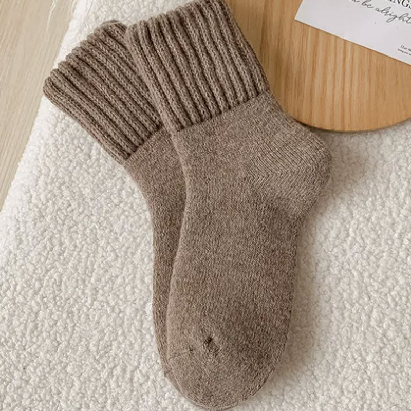 🧦5 Paar Wollsocken für Frauen - warme, mittelhohe Socken