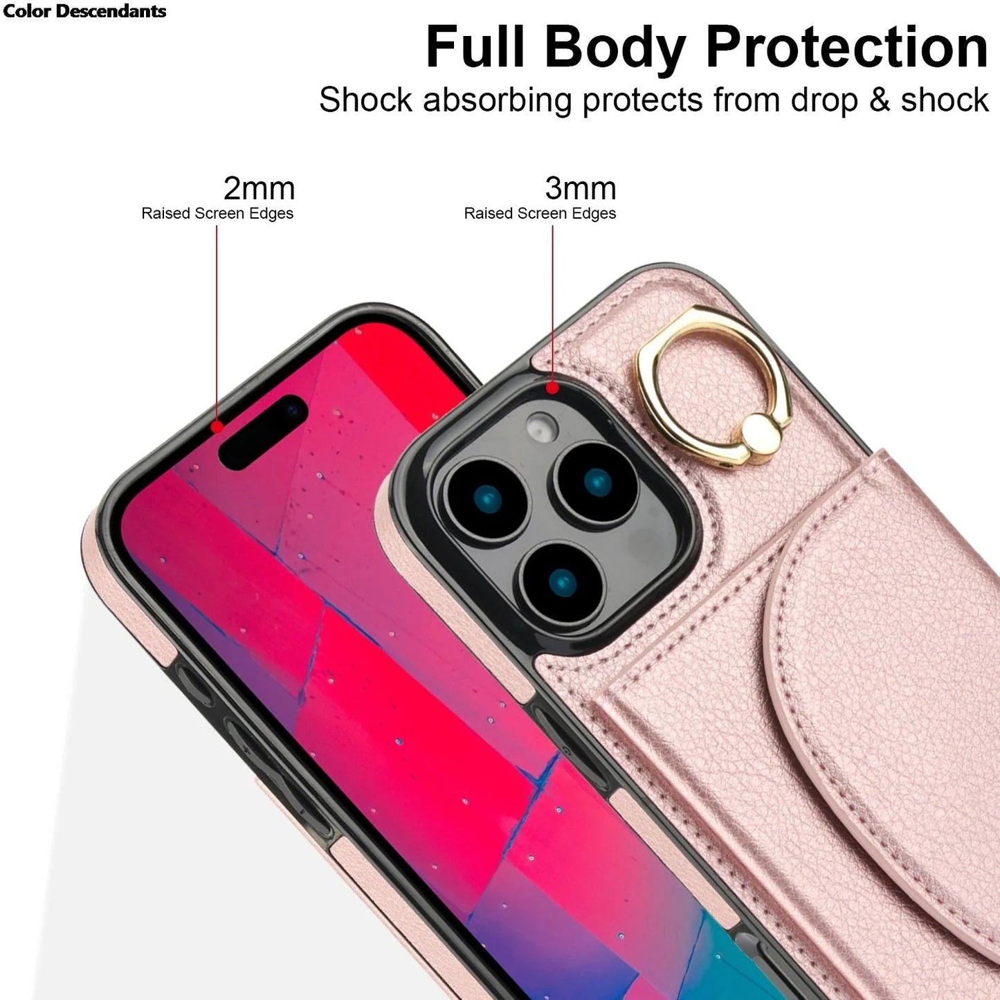 Ringhalterhülle / iPhone 17 Pro Max Ständerhülle mit Kartensteckplatz