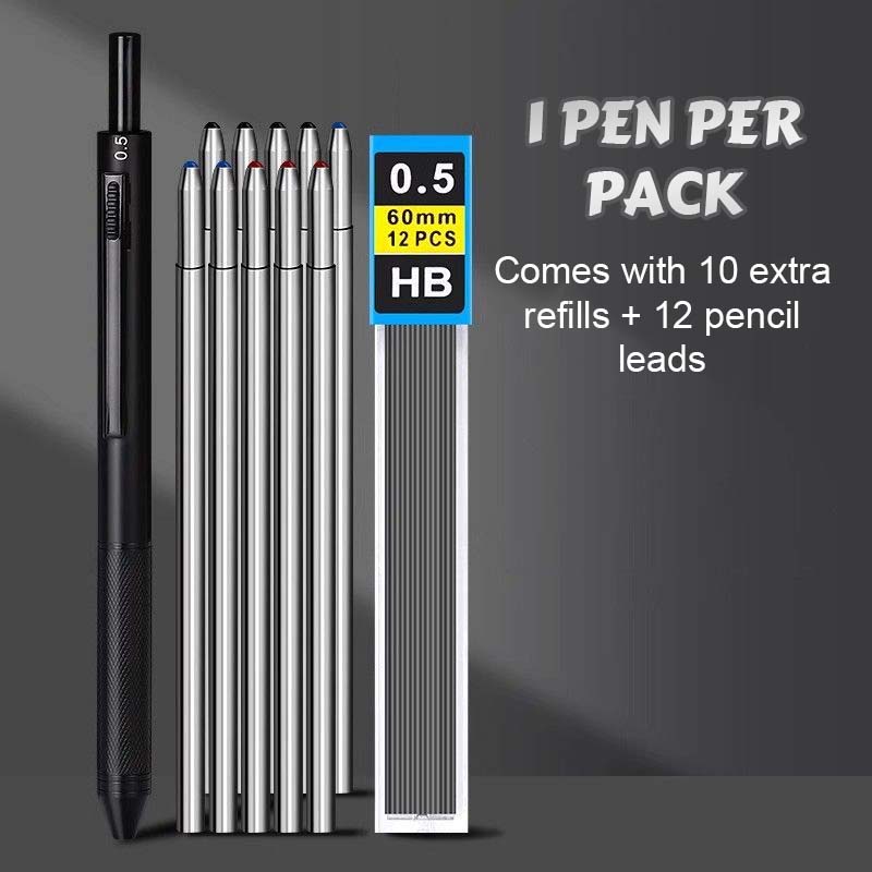 🖊️ Der smarte Minimalist: 4-in-1-Metallkugelschreiber mit Schwerkraftsensor