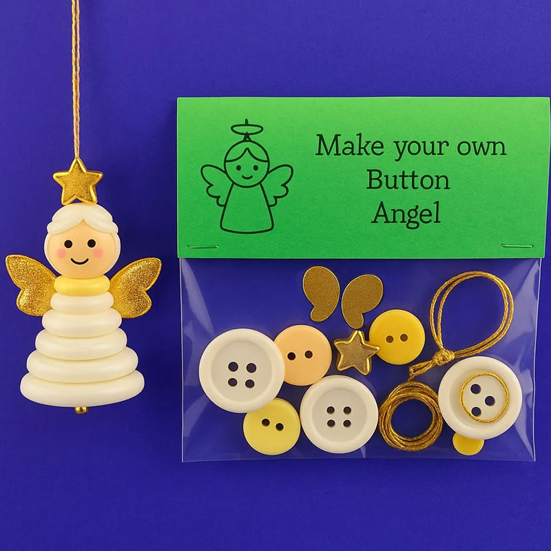 ☃️ DIY Knopf-Schneemann Schmuckset