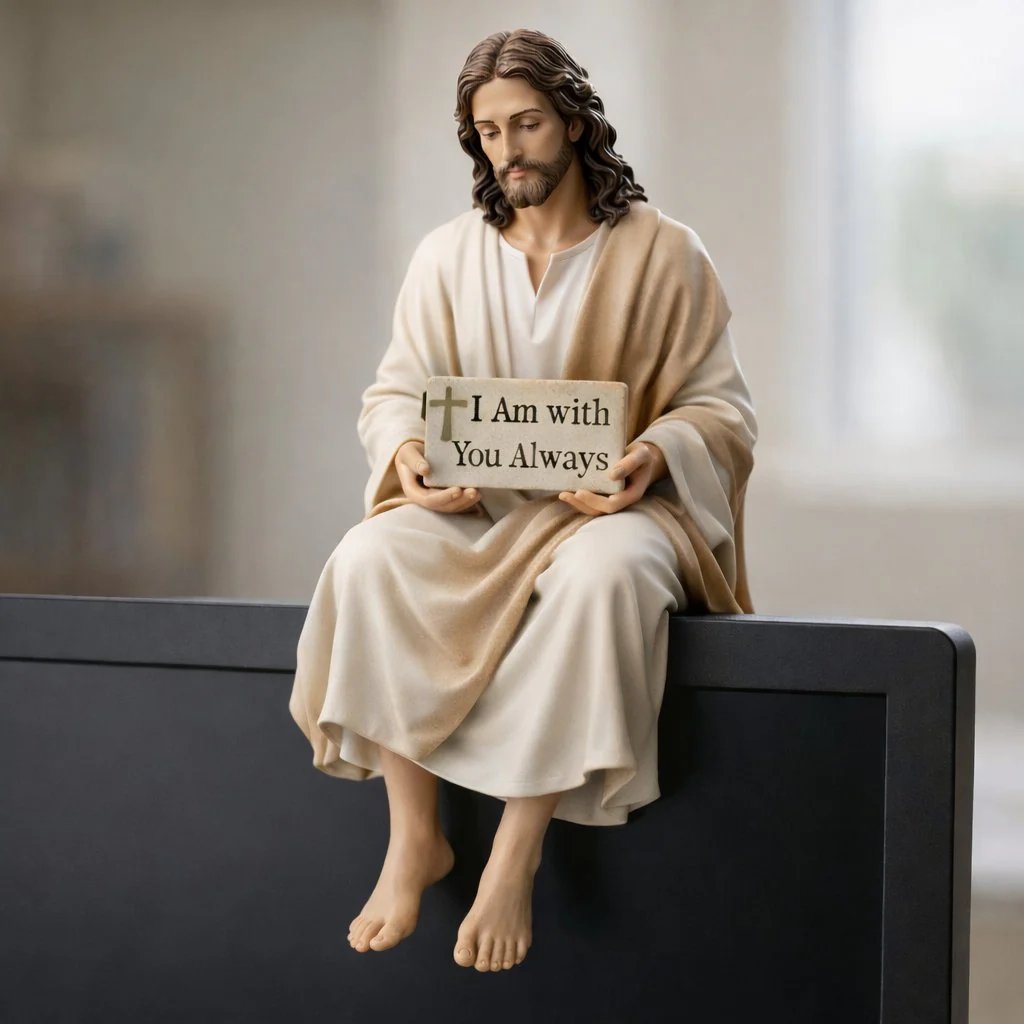 ✨Handgefertigte Jesus-Figur✝️Ruhiger Begleiter für Ihren Schreibtisch🙏