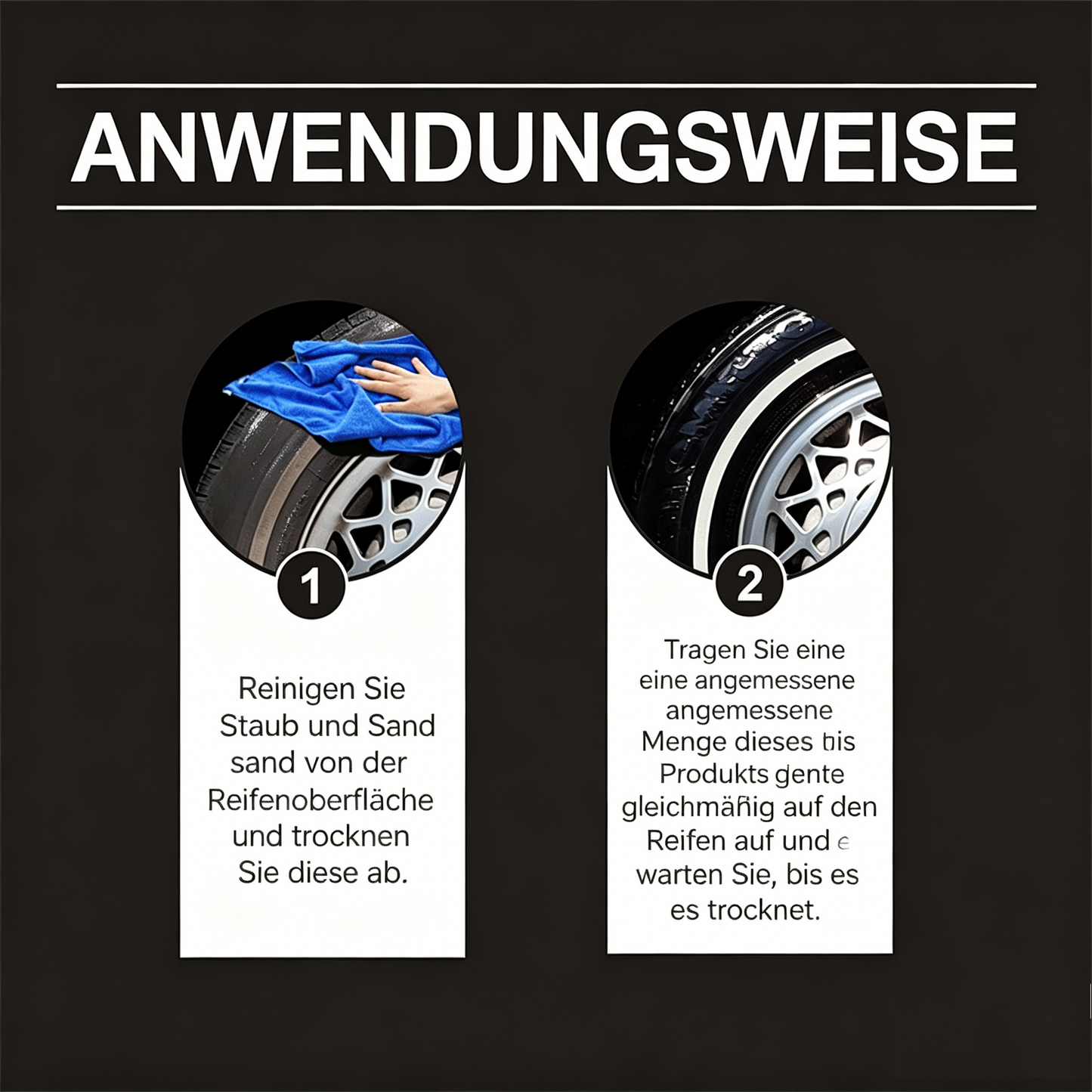 🔥Reifenwachs – sorgt für strahlenden Schwarzglanz, schützt vor UV-Strahlung und weist Schmutz ab 🚗