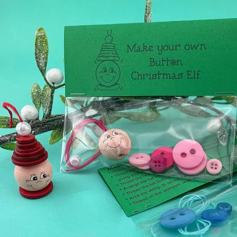 ☃️ DIY Knopf-Schneemann Schmuckset
