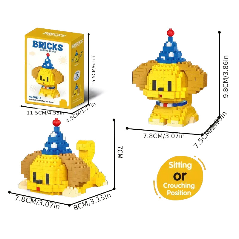 Niedliche Haustier-Mikropartikel-Bausteinmodelle 🐶🐱🧩