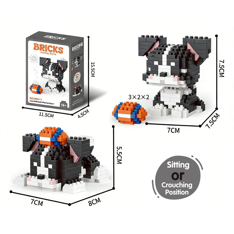 Niedliche Haustier-Mikropartikel-Bausteinmodelle 🐶🐱🧩