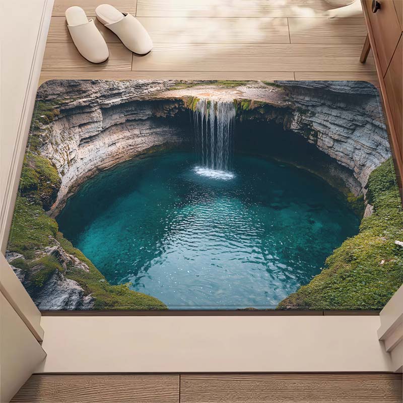 Visuelle Illusion Endless Abyss-Muster HD-bedruckte rutschfeste Türmatte