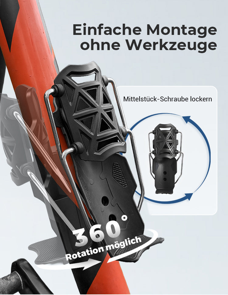 🧴 Adaptiver Flaschenhalter für Radfahrer – Universelle Passform, Robuste Konstruktion