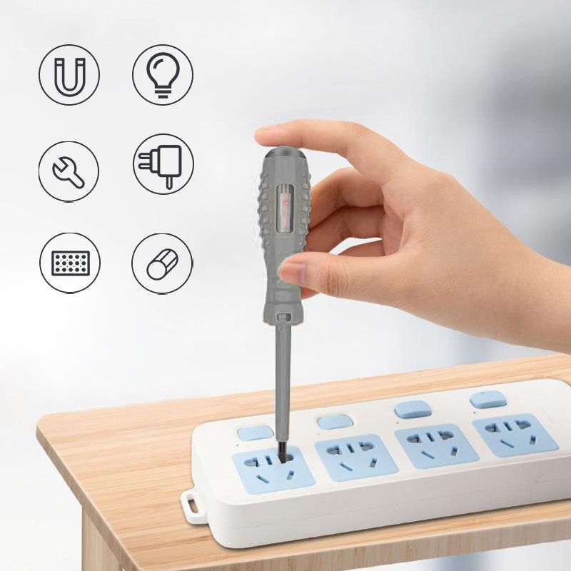 2-in-1 Drehmomentstarker magnetischer Schraubendreher Elektrizitätsdetektor