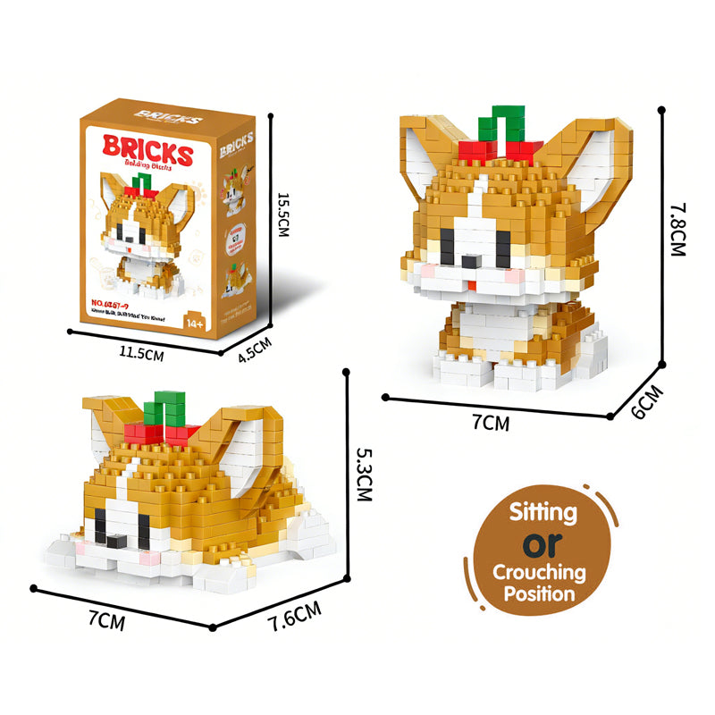 Niedliche Haustier-Mikropartikel-Bausteinmodelle 🐶🐱🧩