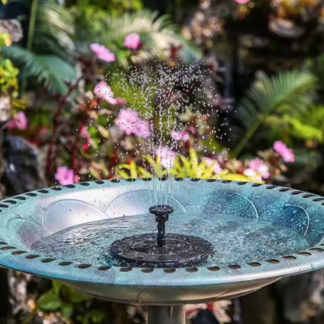 Der Solarbrunnen für lebendige Gärten.