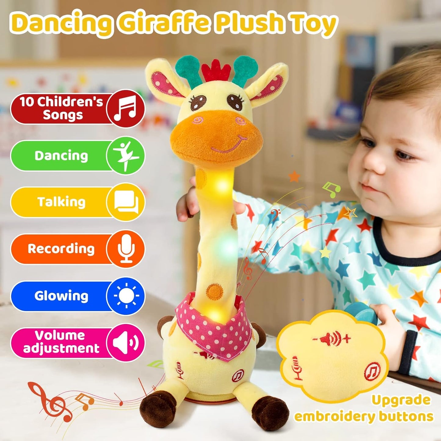 🎉 Das meistverkaufte musikalische Giraffenspielzeug – singt, tanzt und wiederholt, was Sie sagen! 🦒🎵🗣️