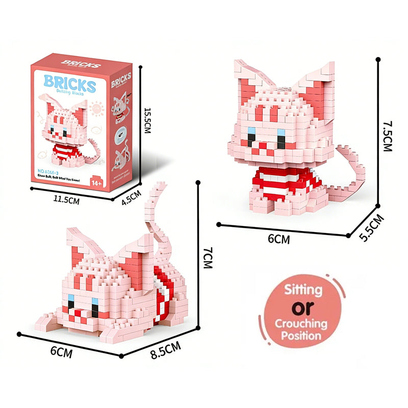 Niedliche Haustier-Mikropartikel-Bausteinmodelle 🐶🐱🧩